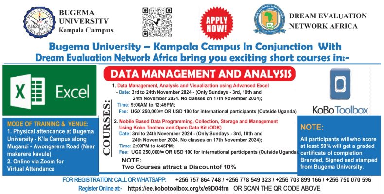 EXCITING MANAGEMENT AND ANALYSIS TRAINING THIS NOVEMBER