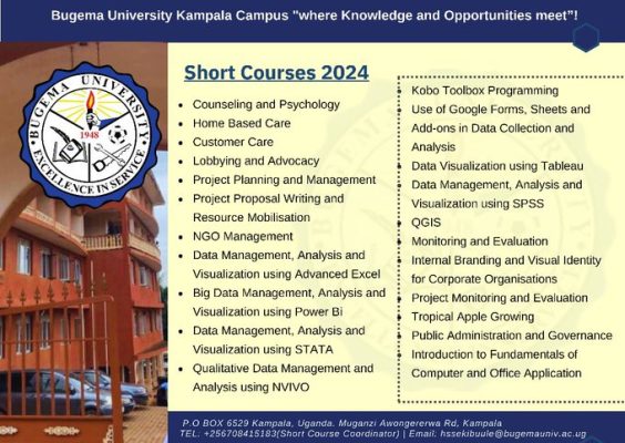 Our Short Courses 2024 #BugemaUniversity